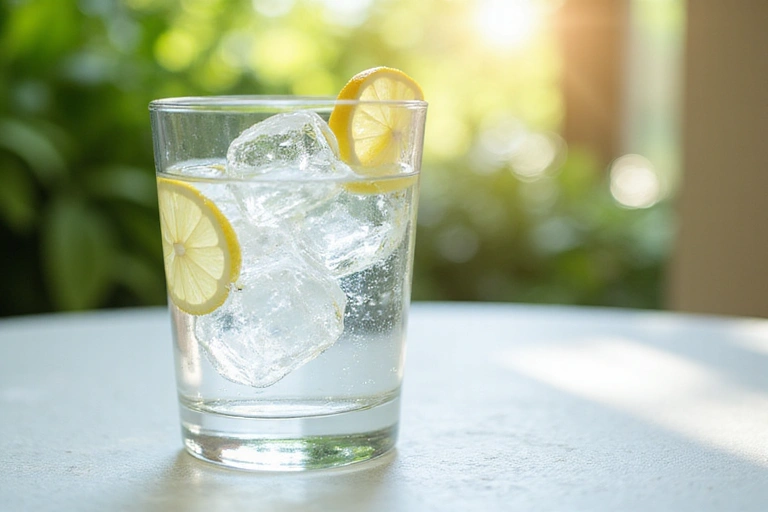 Vaso de agua refrescante