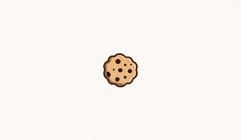 Ilustración de una galleta de internet, simbolizando una cookie digital.