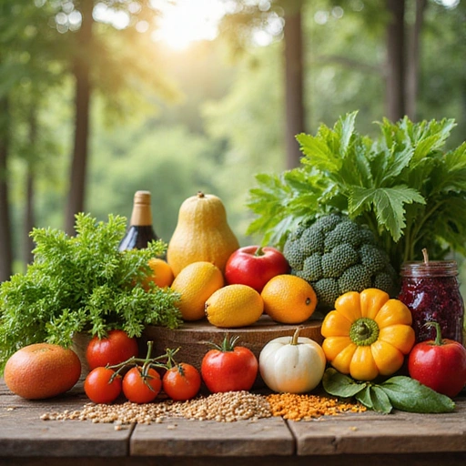 Imagen de fondo de alimentos saludables y manos preparando una comida nutritiva.